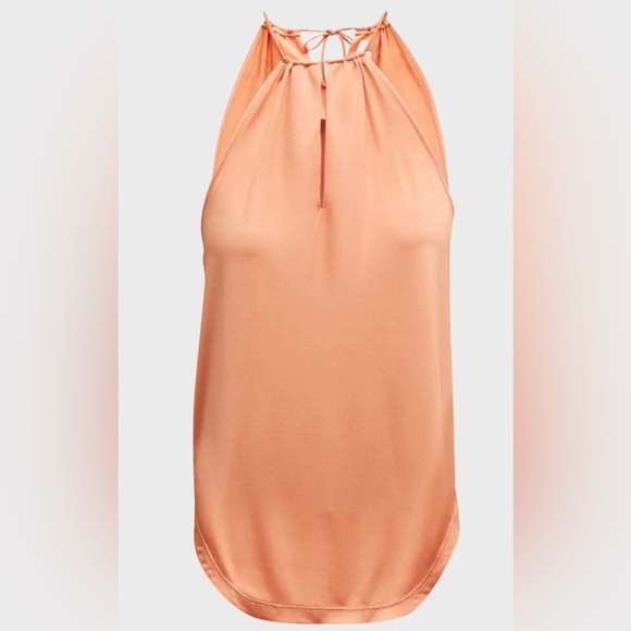 Veronica Beard Kusumi Halter Top Satin in Coral Cocktail Resort , size XL - Picture 1 of 12